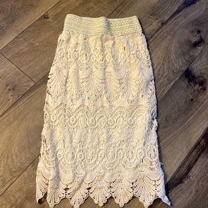 High Waisted Lace Skirt